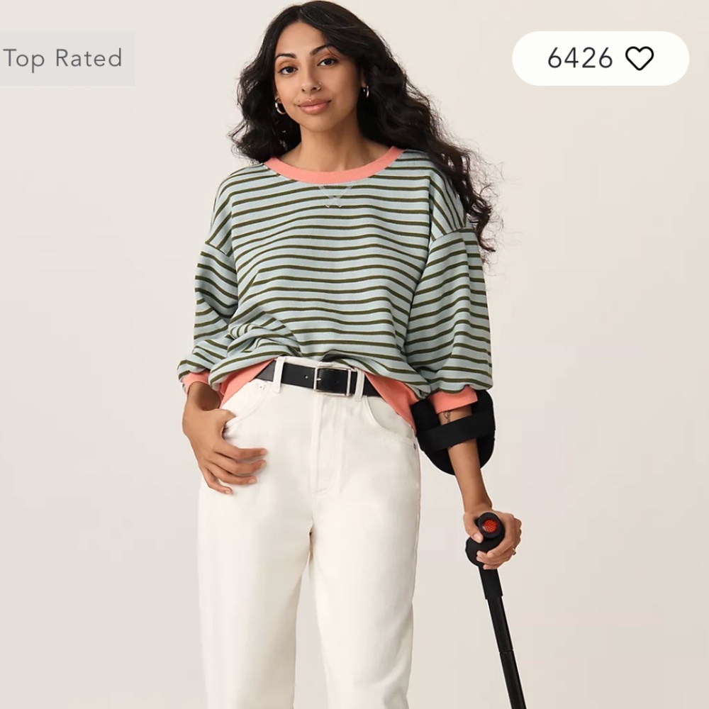 The Niki Bubble Sweatshirt by Pilcro